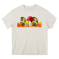 Cream Baseball And Softball Dad Libbey Glass Heavy Core Tee - BundleAndBundleShop