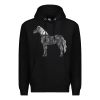 Black horse lover t  shirthorse t  shirt (1) Premium Hoodie - linhVisuals
