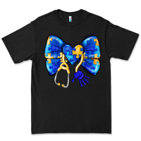 Black Down Syndrome Ribbon Premium Tee - CowhideDigitalArt