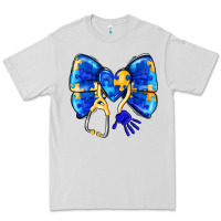 Dove Grey Down Syndrome Ribbon Premium Tee - CowhideDigitalArt