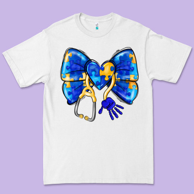 Down Syndrome Ribbon Premium Tee Designed By Cowhidedigitalart