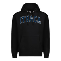 Black ithaca new york ny vintage sports design navy design t shirt Premium Hoodie - linhVisuals