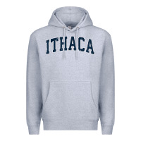 Heather Grey ithaca new york ny vintage sports design navy design t shirt Premium Hoodie - linhVisuals