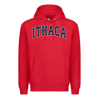 Red ithaca new york ny vintage sports design navy design t shirt Premium Hoodie - linhVisuals