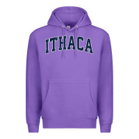 Purple ithaca new york ny vintage sports design navy design t shirt Premium Hoodie - linhVisuals