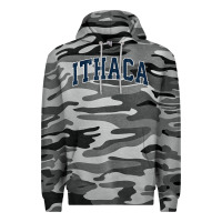 Slate Camo ithaca new york ny vintage sports design navy design t shirt Premium Hoodie - linhVisuals