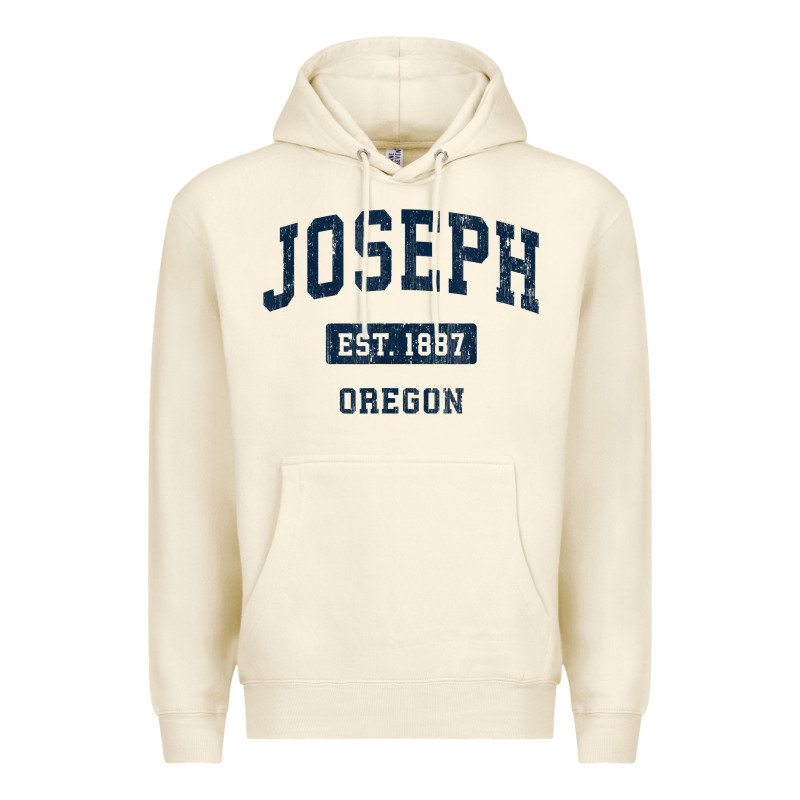 Joseph Oregon Or Vintage Sports Established Navy Design T Shirt Premium Hoodie by linhVisuals | Teevron