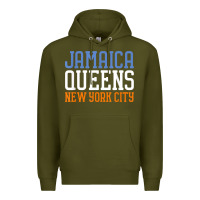 Army Green jamaica queens new york ny t shirt Premium Hoodie - linhVisuals