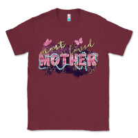 Burgundy Most loved mother Mother's Day Classic Tee - FaDigitalArtStudio