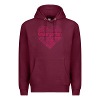 Burgundy cute love heart kindergarten teacher valentines day womens Premium Hoodie - linhVisuals