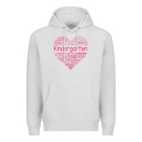 Dove Grey cute love heart kindergarten teacher valentines day womens Premium Hoodie - linhVisuals