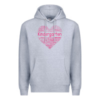 Heather Grey cute love heart kindergarten teacher valentines day womens Premium Hoodie - linhVisuals