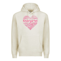 Oatmeal Heather cute love heart kindergarten teacher valentines day womens Premium Hoodie - linhVisuals