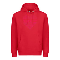 Red cute love heart kindergarten teacher valentines day womens Premium Hoodie - linhVisuals