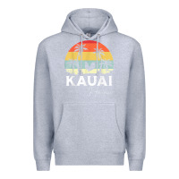 Heather Grey kauai hawaii chicken lover souvenir t shirt Premium Hoodie - linhVisuals