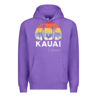 Purple kauai hawaii chicken lover souvenir t shirt Premium Hoodie - linhVisuals