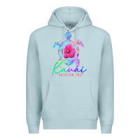 Blue Mist kauai hawaii vacation 2022 sea turtle flower tropical t shirt Premium Hoodie - linhVisuals