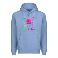 Colony Blue kauai hawaii vacation 2022 sea turtle flower tropical t shirt Premium Hoodie - linhVisuals