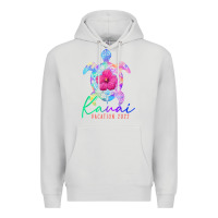 Dove Grey kauai hawaii vacation 2022 sea turtle flower tropical t shirt Premium Hoodie - linhVisuals