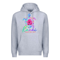 Heather Grey kauai hawaii vacation 2022 sea turtle flower tropical t shirt Premium Hoodie - linhVisuals