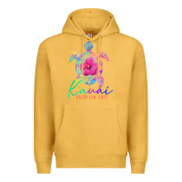 Mustard kauai hawaii vacation 2022 sea turtle flower tropical t shirt Premium Hoodie - linhVisuals