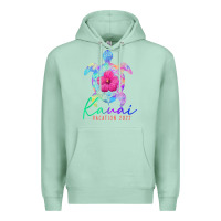 Seafoam kauai hawaii vacation 2022 sea turtle flower tropical t shirt Premium Hoodie - linhVisuals