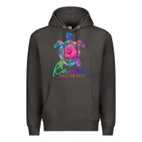 Smoke kauai hawaii vacation 2022 sea turtle flower tropical t shirt Premium Hoodie - linhVisuals