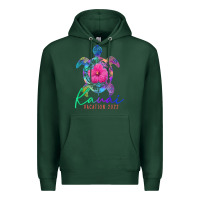 Sports Green kauai hawaii vacation 2022 sea turtle flower tropical t shirt Premium Hoodie - linhVisuals