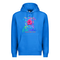 True Royal kauai hawaii vacation 2022 sea turtle flower tropical t shirt Premium Hoodie - linhVisuals