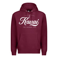 Burgundy kauai hawaii vintage retro t shirt Premium Hoodie - linhVisuals