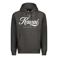 Charcoal Heather kauai hawaii vintage retro t shirt Premium Hoodie - linhVisuals