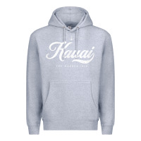 Heather Grey kauai hawaii vintage retro t shirt Premium Hoodie - linhVisuals