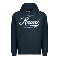 Navy kauai hawaii vintage retro t shirt Premium Hoodie - linhVisuals
