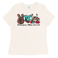 Bone peace love maine coon cat Ladies Tee - LillyAllenDesigns