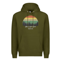 Army Green deam lake state Premium Hoodie - linhVisuals