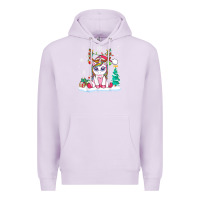 Lilac cute unicorn christmas shirt kid girls women deer santa xmas 1 Premium Hoodie - linhVisuals