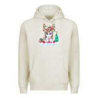 Oatmeal Heather cute unicorn christmas shirt kid girls women deer santa xmas 1 Premium Hoodie - linhVisuals