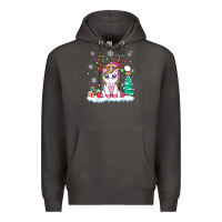 Smoke cute unicorn christmas shirt kid girls women deer santa xmas 1 Premium Hoodie - linhVisuals