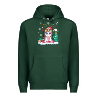 Sports Green cute unicorn christmas shirt kid girls women deer santa xmas 1 Premium Hoodie - linhVisuals