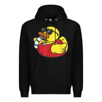 Black lifeguard rubber duck t shirt Premium Hoodie - linhVisuals