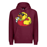 Burgundy lifeguard rubber duck t shirt Premium Hoodie - linhVisuals