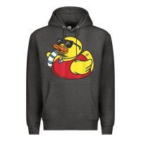 Charcoal Heather lifeguard rubber duck t shirt Premium Hoodie - linhVisuals