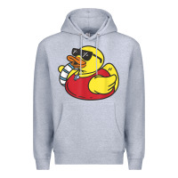 Heather Grey lifeguard rubber duck t shirt Premium Hoodie - linhVisuals