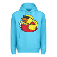 Ocean Blue lifeguard rubber duck t shirt Premium Hoodie - linhVisuals