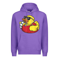 Purple lifeguard rubber duck t shirt Premium Hoodie - linhVisuals