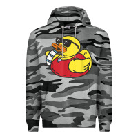 Slate Camo lifeguard rubber duck t shirt Premium Hoodie - linhVisuals
