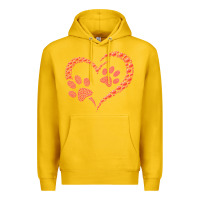 Lemon funny valentine day gift t  shirt paw print heart dog cat owner lover Premium Hoodie - linhVisuals