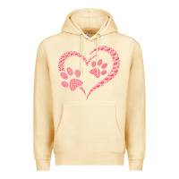 Pina Colada funny valentine day gift t  shirt paw print heart dog cat owner lover Premium Hoodie - linhVisuals
