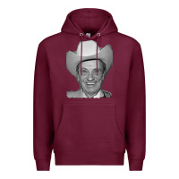 Burgundy profile ernest tubb famous Premium Hoodie - linhVisuals