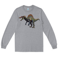 Heather Grey spinosaurus Long Sleeve Tee - Artiststas